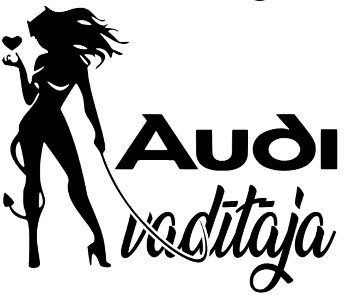 Auto uzlīme - Audi vadītāja